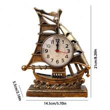 1入創意風車或帆船形鬧鐘,床頭櫃桌站式時鐘,學習學鐘,假日生日禮物（隨機圖案） - 銅色 - 查看 2