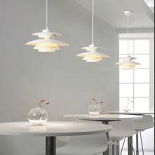 1個e27(不包含燈泡)創意b&b奶油風格日式餐桌燈簡單吧臺燈韓國網紅床頭吊燈 - 黑色 - 查看 2