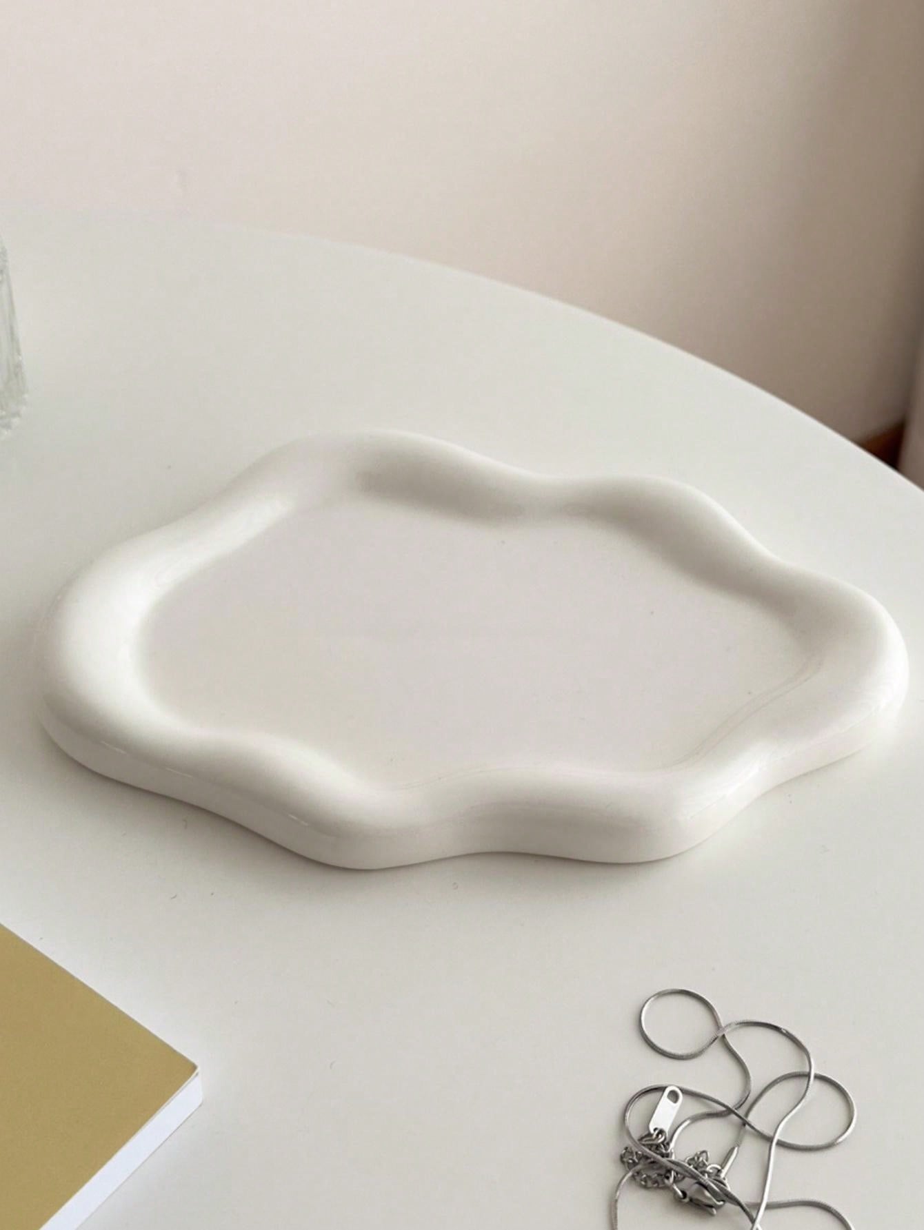 INS electroplating silver tray, celebrity photo props jewelry