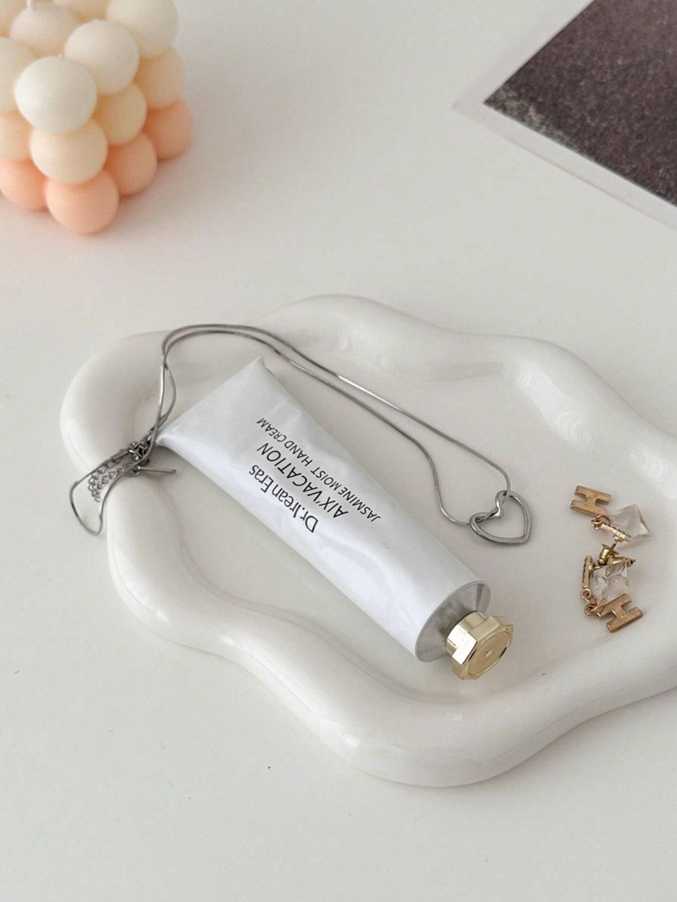 INS electroplating silver tray, celebrity photo props jewelry