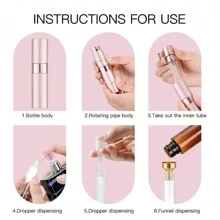 8毫升便攜式小香水噴霧器-可中途注入空瓶子,配備扭轉式袖珍香水噴霧器,方便簡單使用,適用於旅行 - 粉色 - 查看 3