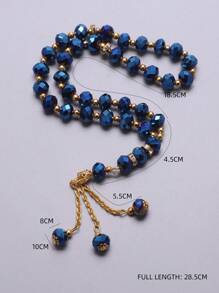 1 件 1 公分彩色玻璃扁珠串珠電鍍手工手鍊與念珠 - 手鍊 - 查看 4