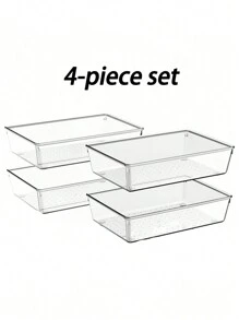 1入組/套亞克力混合性書桌抽屜收納 - 無色 - 查看 4