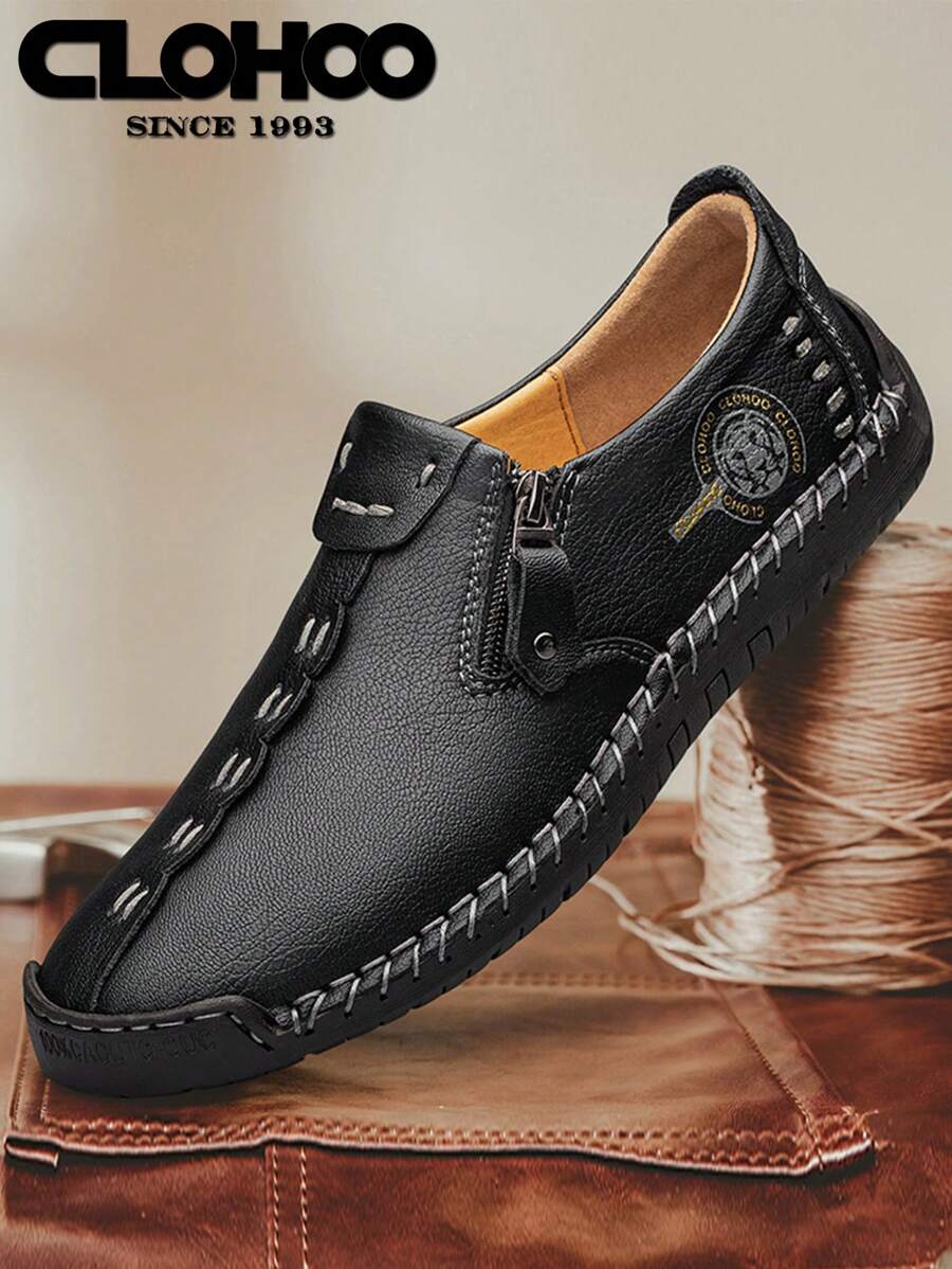 CLOHOO Clohoo Brand Exclusive Handmade Shoes With Rubber Sole, Breathable Soft Bottom Casual Men's Shoes, Comfortable Walking Shoes, Moccasin Work Shoes