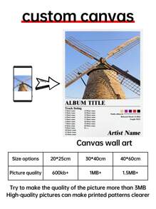 1 pièce Affiche d'album personnalisée | Affiche de couverture d'album minimaliste, impression musicale, peinture sur canevas personnalisée, impression d'album, décoration murale, cadeau pour lui, cadeau pour elle, cadre en option, Slow Summer Living