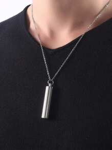 1入寵物骨灰項鍊,天使之翼骨灰頸鍊,圓柱形骨灰吊墜項鍊