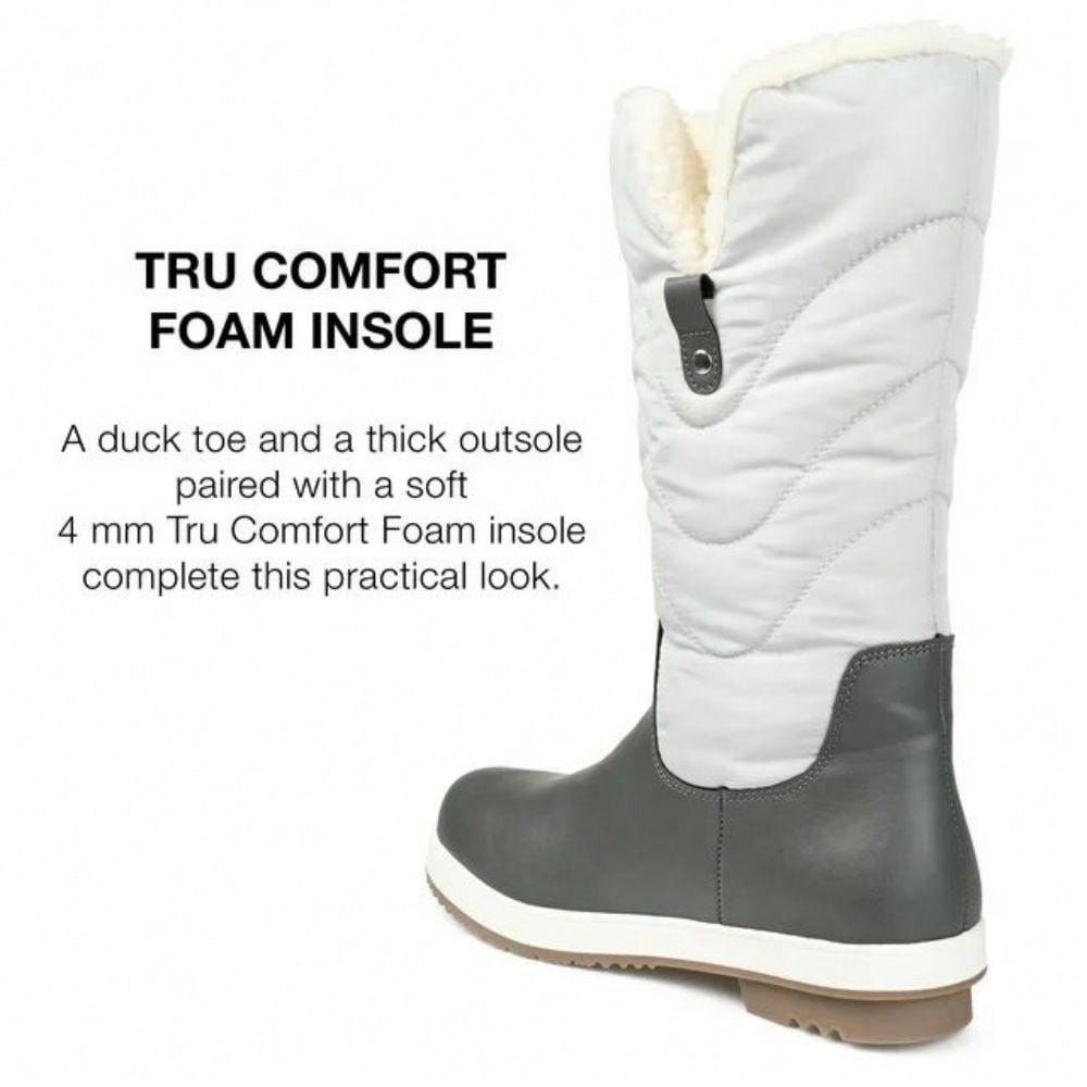 Womens Pippah Tru Comfort Foam Block Heel Winter Boots SHEIN USA