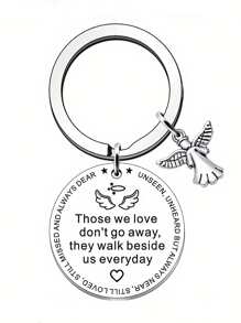 紀念鑰匙扣哀悼禮物『我們愛的人不曾離去,只是走在了更遠的路上』 - 銀色 - 查看 7
