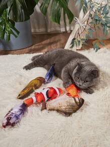 1pc Simulation Fish Cat Toy Stuffed Toy For Pet Self-Entertainment - Multicolor - View 6