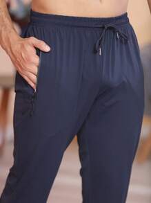 Men Pants - Navy Blue - View 6