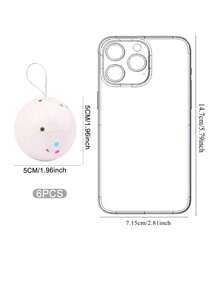 6入組5cm小白色泡沫聖誕雪球飾品