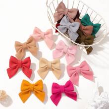 4pcs Candy Color Bow Hair Pins For Kids Hair Decor, Festival Party, Travel, Random Color - Multicolor - View 7