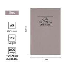 感恩手帳: 5分鐘手帳-每天紀錄5分鐘以獲得更多的肯定和反思,樂觀,積極,快樂,一本簡單的未日期硬皮五分鐘指南 - 灰色 - 查看 11