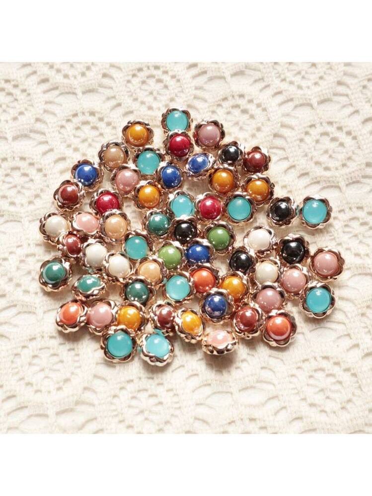 6 Bottoni A Fiore Con Strass Argentati, Da Cucire, Per Abiti, Cardigan, Borse, Fai Da Te E Decorazioni Matrimoniali
