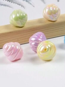 20入組混色高透光電鍍糖果造型穿孔亞克力珠子+亞克力氣泡電鍍uv塗層吊墜和珠寶配件組,包括繞繩手鍊,diy鑰匙扣吊飾,以及其他造型珠子,如心形、橢圓形、玫瑰花、立方體、雲狀等。 - 彩色 - 查看 2