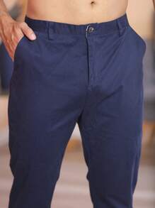 Men Pants - Màu xanh hải quân - Xem 5