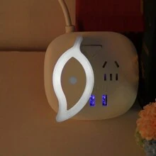 1入白色樹葉形狀的led智能光控傳感器夜燈,臥室床頭睡眠燈,節能燈 - 白色 - 查看 11