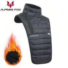 ALPINES FOX Motorcycle Windproof Neck Warmer Detachable Thermal Neck Protector Unisex Extra Long Chest Guard Cold Weather Neck Gaiter - Black - View 11