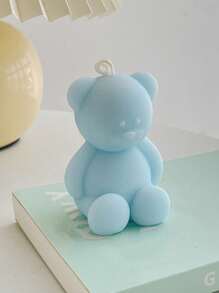 1 Pieza Vela De Fragancia De Cera De Soja Con Forma De Oso De Peluche, Regalo Creativo De Cumpleaños Para Hacer Uno Mismo, Decóración Del Hogar