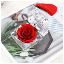 1pc Crystal Rose Acrylic Embellishment - Red - View 1