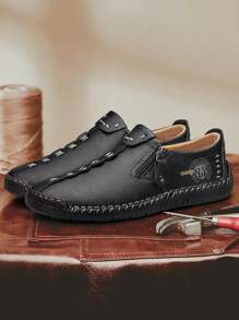 CLOHOO Clohoo Brand Exclusive Handmade Shoes With Rubber Sole, Breathable Soft Bottom Casual Men's Shoes, Comfortable Walking Shoes, Moccasin Work Shoes