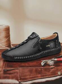 CLOHOO Clohoo Brand Exclusive Handmade Shoes With Rubber Sole, Breathable Soft Bottom Casual Men's Shoes, Comfortable Walking Shoes, Moccasin Work Shoes