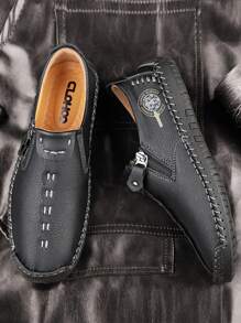 CLOHOO Clohoo Brand Exclusive Handmade Shoes With Rubber Sole, Breathable Soft Bottom Casual Men's Shoes, Comfortable Walking Shoes, Moccasin Work Shoes