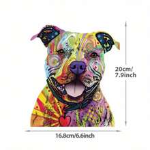 Colors Dog Iron On Patch, Hoodies DIY T-Shirt Clothes Stickers, Heat Press Appliqued Thermal Sticker, Patch Animal - Apricot - View 1