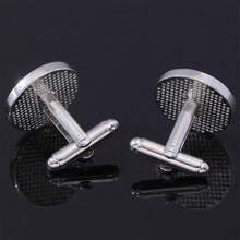 Gemelos De Laca Con Patrón Redondo Para Hombre, 2 Uds., Gemelos Para Camisa A La Moda