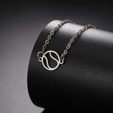 1pc Stainless Steel Hollow Out Volleyball/tennis/globe Pendant Bracelet For Women, Fashion Sports Accessories, Christmas Gift - ball - View 16