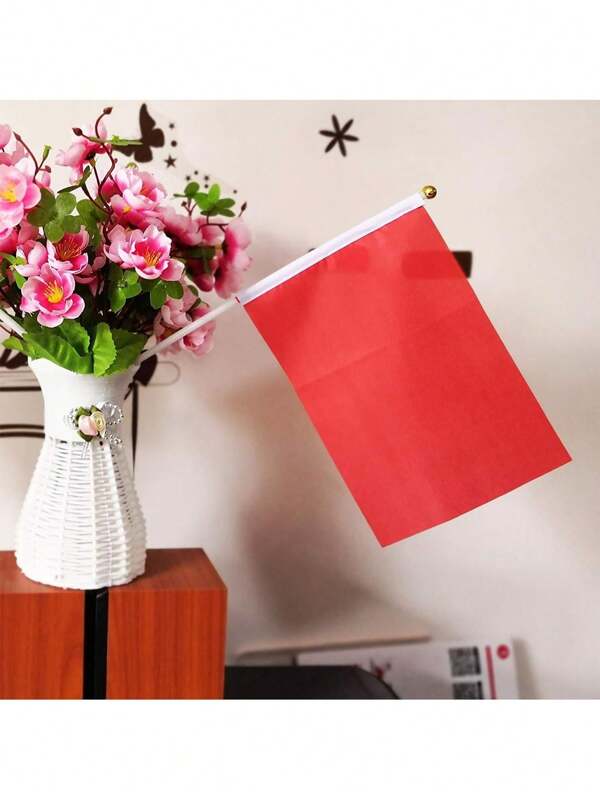 24 Mini-Flaggen Set Weiß - 20x14cm, Blanko Zum Selbergestalten Für Partys & Events