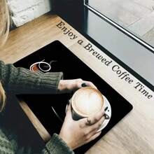 1/2pcs Coffee Mat - Hide Stain Absorbent Rubber Backing Quick Dry Mat For Kitchen Counter Coffee Bar Accessories Dish Drying Mat For Coffee Maker Coffee Maker Coffee Pot Espresso Maker