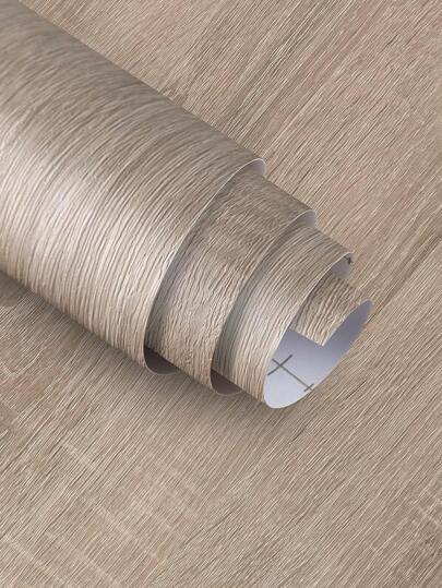 1片浅色木纹可移除壁纸，橡木纹理，防水，适用于台面、墙壁、厨房、卧室、橱柜，灰色木纹乙烯基贴纸