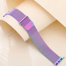 1入組磁吸式手環，適用於40mm女款、38mm、41mm、42mm、44mm、45mm、49mm男款，不銹鋼網狀金屬可調運動錶帶系列9 8 7 6 5 4 3 2 1 SE Ultra - 七彩色 - 查看 7