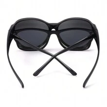 1對女性偏光遮眼墨鏡,圓框式眼鏡,帶有紫外線防護 - 灰色 - 查看 3