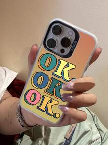 1pc Ok Laser Gradient Pc+Silicone Phone Case Compatible With IPhone 15, Compatible With Iphone 15 Plus, Compatible With Iphone 15 Pro Max,International Version, Not The Domestic Version - Multicolor - View 4