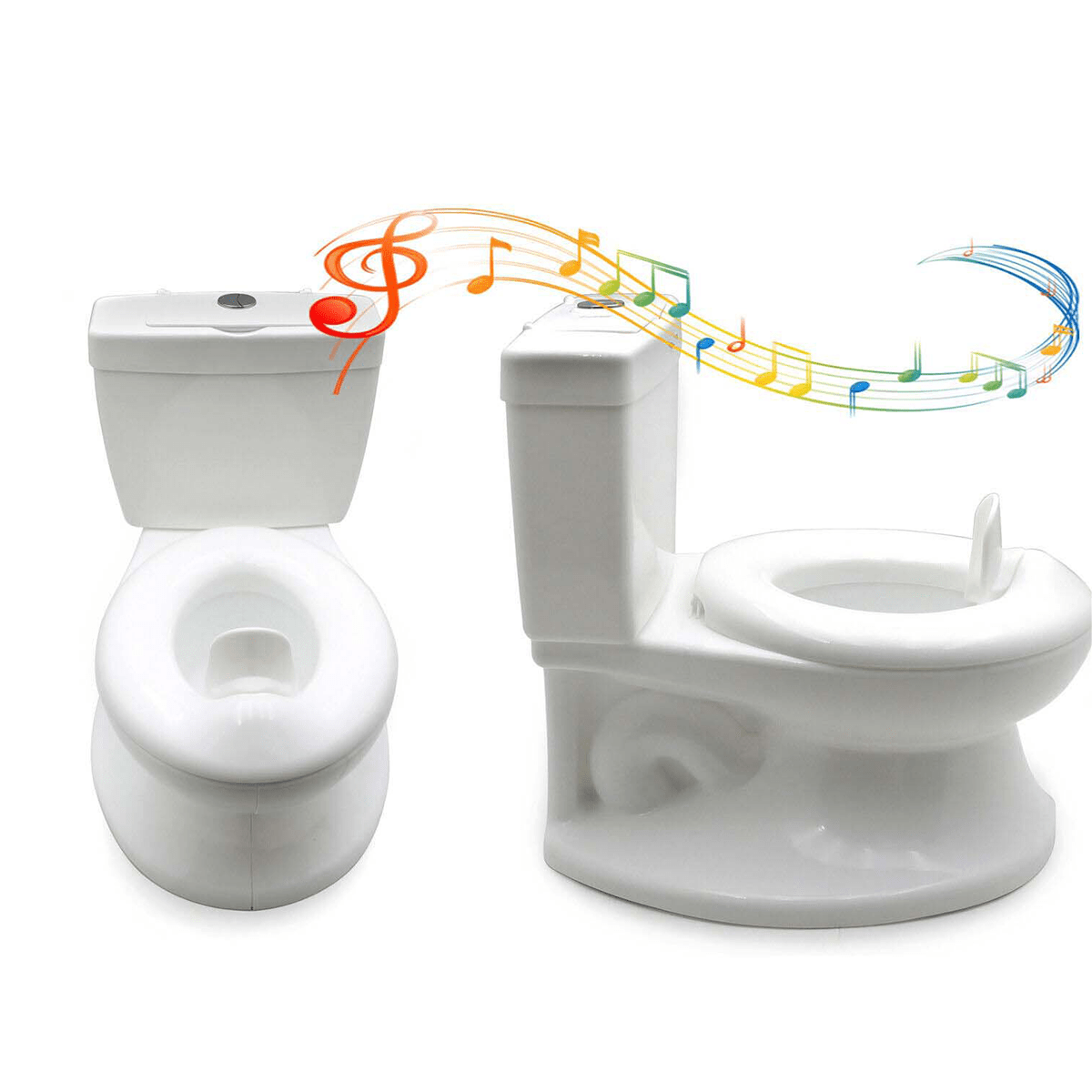 Potty Training Toddler Toilet Seat,Baby Potty For Boys Girls,Toddlers Potty Realistic Toilet Potty Chair Potties With Wipes Storage Splash Guard Non-Slip Removable Bowl For Ages 1-6 Childrens,Gray