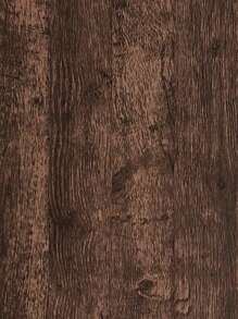 1張木紋壁紙,棕色深木紋接觸紙,木板拼貼自粘壁紙,可拆卸的鄉村木紋,自粘式老舊紋理桌面膠卷 - 鏽棕色 - 查看 1