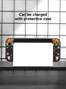 1 件黑色圣诞节礼物图案 TPU 保护壳，兼容 Switch - 彩色 - 查看 4
