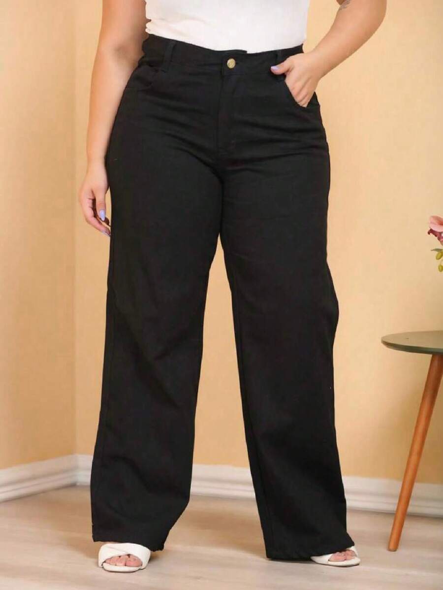Plus Size Jeans - màu đen - Xem 1