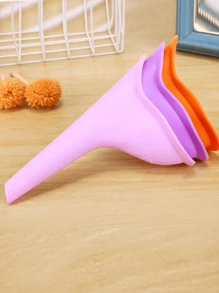 1pc Portable Plastic Urinal, Outdoor Emergency Urination Device, Unisex Standing Pee For Adult And Pregnant Women - Orange - View 3