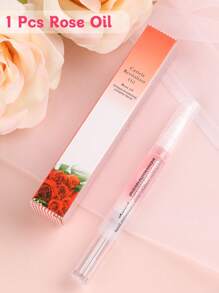 1支3毫升玫瑰粉色指甲角质层护理油笔，植物营养油保湿防倒刺指甲边缘护理工具礼品玫瑰红随机版本 - 玫紅色 - 查看 3