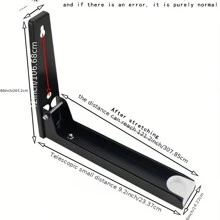 1pc Foldable Stainless Steel Microwave Oven Rack, Wall-mountable With Adjustable Rack For Microwave, Oven Storage - Black - View 2