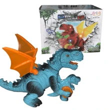 Electronic Dragon 3 Heads With Light Walks Roars Wh-3010/11 Room Decoration - Blue - View 1