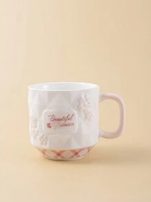 1 个 320ML 陶瓷杯，创意日式樱花设计，适合家庭、办公室、情侣、儿童 - 粉紅色單杯 - 查看 6