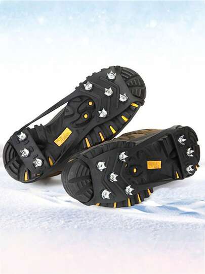 1pc Anti-Slip Shoe Spikes Snow Grippers For Outdoor Ice/Snow Trail, Hiking Traction Cleats Chain