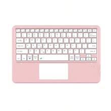 1 件粉色触摸板无线键盘阿拉伯语西班牙语葡萄牙语法语德语韩语键盘适用于平板电脑 iPad 可充电 11.5 英寸~12.9 英寸触控板键盘适用于 iOS Android Windows 适用于 Surface 平板电脑手机蓝牙键盘便携式轻量键盘 - 粉色 - 查看 2