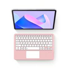 1 件粉色触摸板无线键盘阿拉伯语西班牙语葡萄牙语法语德语韩语键盘适用于平板电脑 iPad 可充电 11.5 英寸~12.9 英寸触控板键盘适用于 iOS Android Windows 适用于 Surface 平板电脑手机蓝牙键盘便携式轻量键盘 - 粉色 - 查看 8