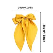 4pcs Vintage Thanh lịch Màu thuần Lớn Nơ cột tóc Với Ruy băng Dải Băng & Clip Đối với Mặc hàng ngày , Các bữa tiệc Và Quà tặng lễ hội Dễ thương - Nhiều màu - Xem 2