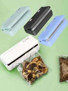 1個可充電封口機,迷你芯片袋密封機,儲存袋塑料包裝袋密封機,手持熱封機,袋式熱封機,適用於食品儲存 - 藍色 - 查看 2